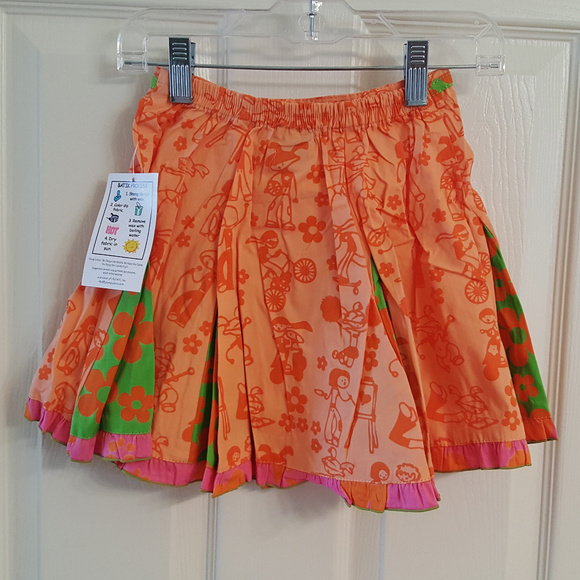 Girls SKIRT Batik Print Flair NWT Young Colors Gorgeous Youth Sizes - Picture 1 of 3